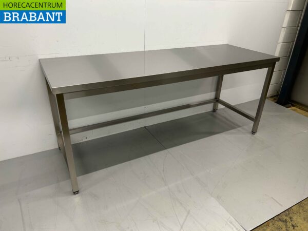 Table de travail en acier inoxydable Premium-line 200 x 70 x 85 cm Restauration – Image 3