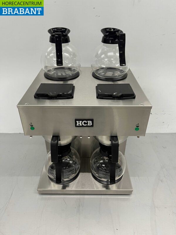 Cafetière double HCB en acier inoxydable Machine à café 2 x 1,8 litres 230V Horeca