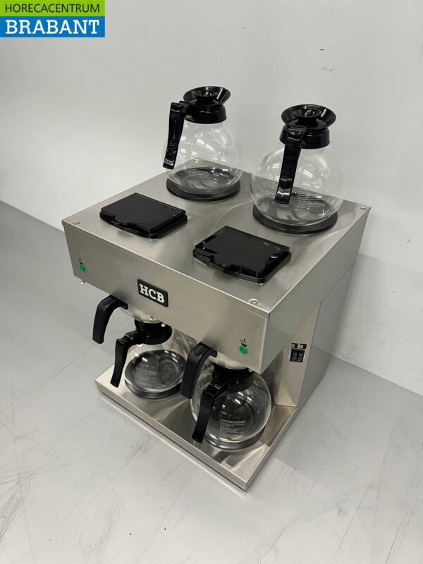 Cafetière double HCB en acier inoxydable Machine à café 2 x 1,8 litres 230V Horeca – Image 2