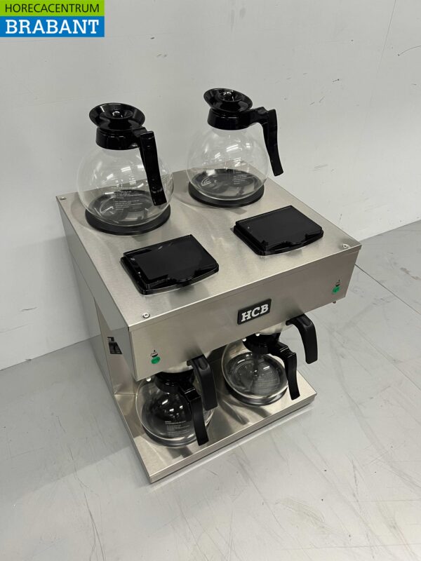 Cafetière double HCB en acier inoxydable Machine à café 2 x 1,8 litres 230V Horeca – Image 3