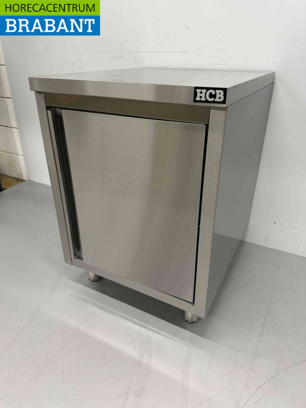 Armoire de travail en acier inoxydable Premium-line 1 porte 60 cm Restauration – Image 3