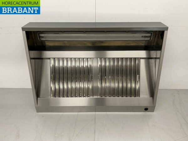 Hotte aspirante en acier inoxydable avec filtres à lamelles Premium-line 140 cm modèle incliné Catering