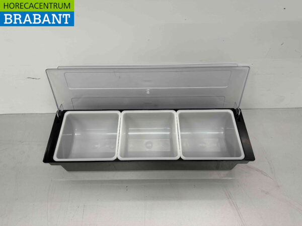 HCB Porte-ingrédients Récipient à ingrédients Garniture avec 3 bacs 49,5 cm Horeca – Image 5