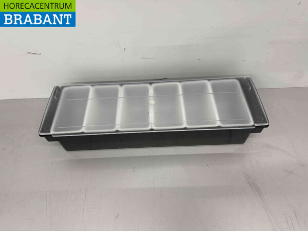 HCB Porte-ingrédients Récipient à ingrédients Garniture avec 6 bacs 49,5 cm Horeca – Image 2