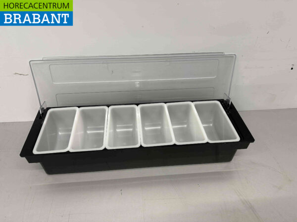 HCB Porte-ingrédients Récipient à ingrédients Garniture avec 6 bacs 49,5 cm Horeca – Image 5