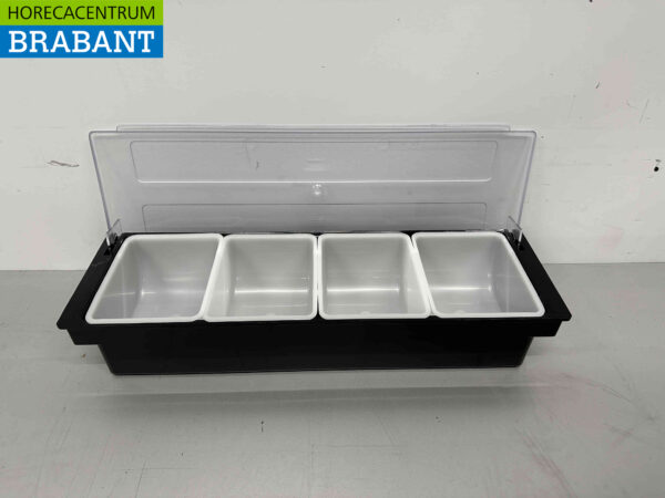 HCB Porte-ingrédients Récipient à ingrédients Garniture avec 4 bacs 49,5 cm Horeca – Image 4