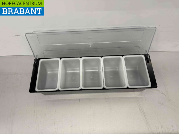 HCB Porte-ingrédients Bac à ingrédients Unité de garnissage avec 5 bacs 49,5 cm Horeca – Image 6