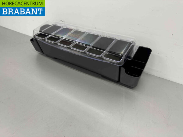HCB Porte-ingrédients Récipient à ingrédients Garniture avec 6 bacs 58,5 cm Horeca – Image 3