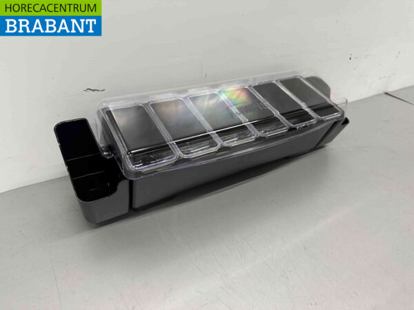 HCB Porte-ingrédients Récipient à ingrédients Garniture avec 6 bacs 58,5 cm Horeca – Image 4