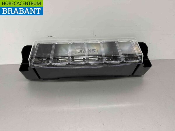 HCB Porte-ingrédients Récipient à ingrédients Garniture avec 6 bacs 58,5 cm Horeca