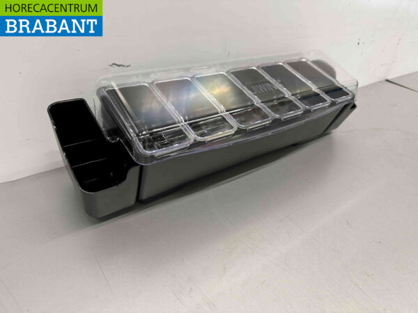 HCB Porte-ingrédients Récipient à ingrédients Garniture avec 6 bacs 58,5 cm Horeca – Image 4