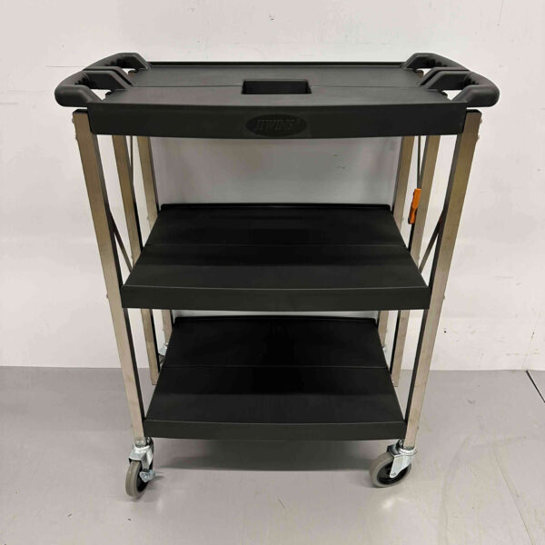 HCB Chariot de service pliable 3 étages 74 cm Horeca