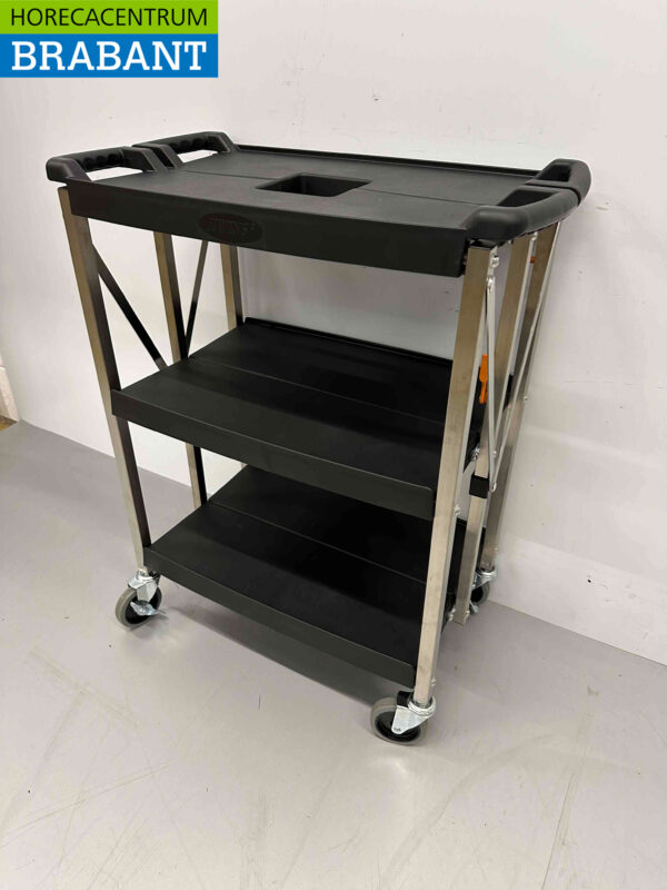 HCB Chariot de service pliable 3 étages 74 cm Horeca – Image 3