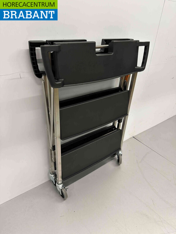 HCB Chariot de service pliable 3 étages 74 cm Horeca – Image 5