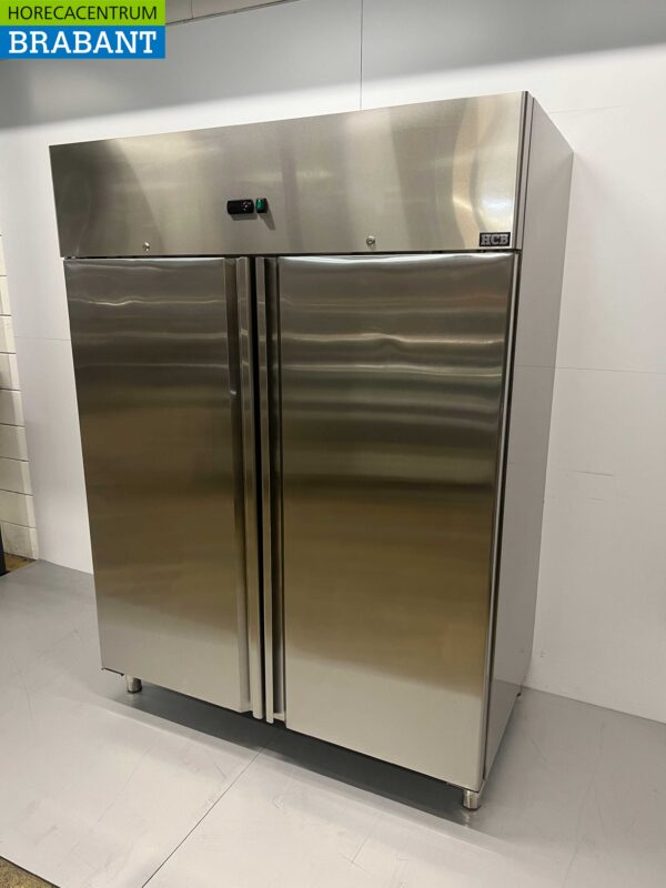 Acier inoxydable Réfrigérateur 2 portes Monobloc 1350 litres 230V Horeca – Image 2