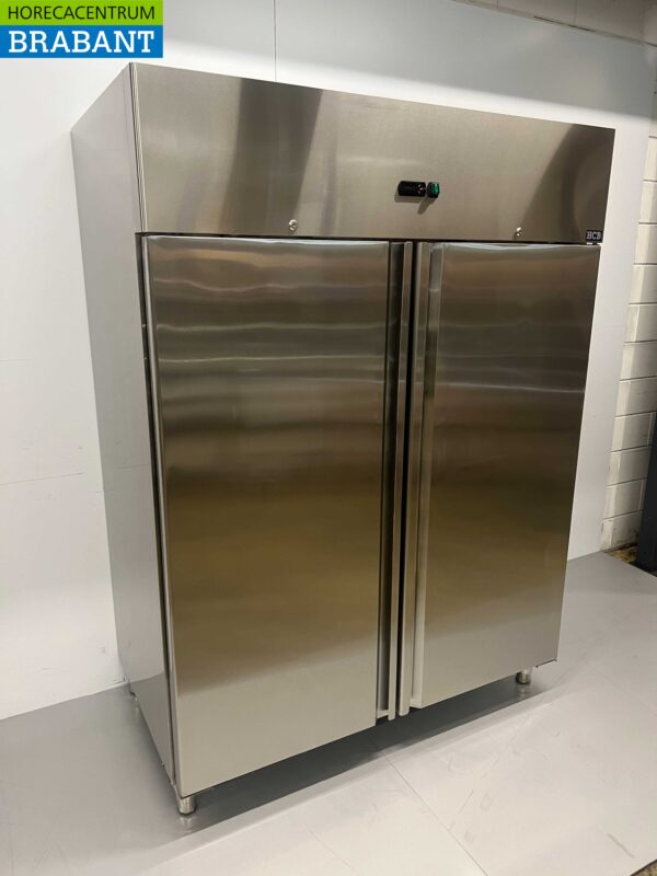 Acier inoxydable Réfrigérateur 2 portes Monobloc 1350 litres 230V Horeca – Image 3