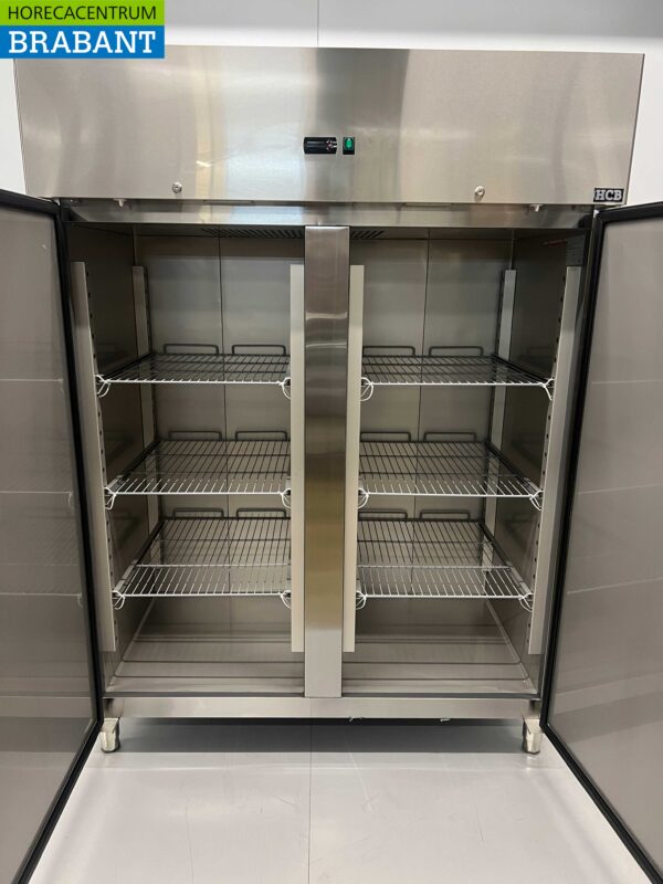 Acier inoxydable Réfrigérateur 2 portes Monobloc 1350 litres 230V Horeca – Image 4