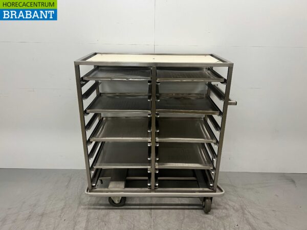 Chariot de transport en acier inoxydable Chariot à assiettes 104 cm Horeca