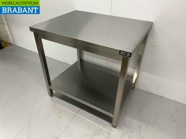 Table de travail en acier inoxydable Premium-line 90 x 70 x 85 cm Restauration – Image 2