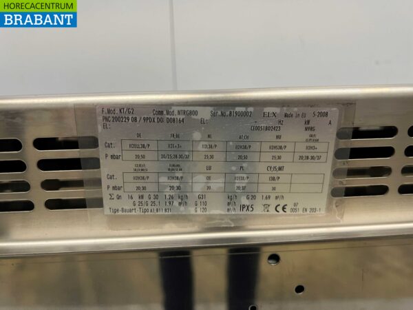 Acier inoxydable Zanussi Cook-through smooth 80 cm GAS Horeca – Image 4