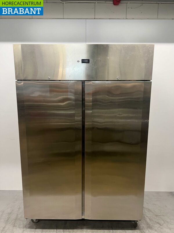 Acier inoxydable CoolHead Congélateur à deux portes Congélateur 1255 litres 230V Horeca