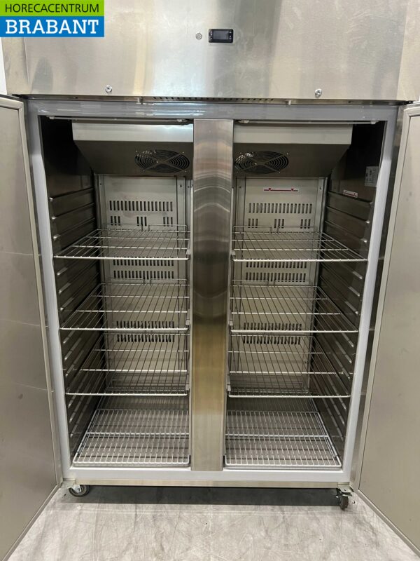 Acier inoxydable CoolHead Congélateur à deux portes Congélateur 1255 litres 230V Horeca – Image 4