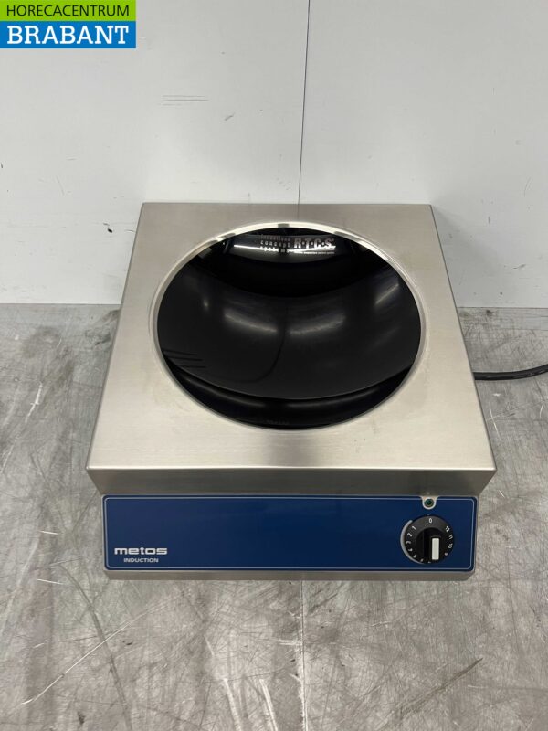 Acier inoxydable Scholl (Metos) Induction wok brûleur wok plaque wok avec poêle wok 5 kW 400V Horeca – Image 2