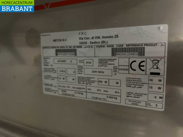 Polaris AD 140 BT en acier inoxydable Double porte 2 portes Congélateur Réfrigérateur 1400 litres 230V Horeca – Image 5
