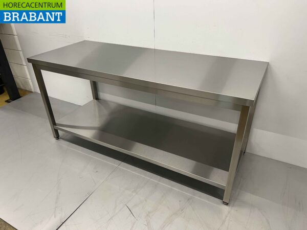 Table de travail en acier inoxydable Premium-line 180 x 70 x 85 cm Restauration – Image 2