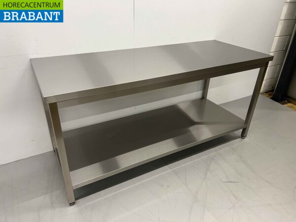 Table de travail en acier inoxydable Premium-line 180 x 70 x 85 cm Restauration – Image 3
