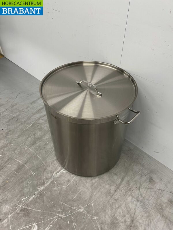 Acier inoxydable Poêle à soupe Poêle de cuisson Induction 55 x 60 cm 140 litres Restauration – Image 2