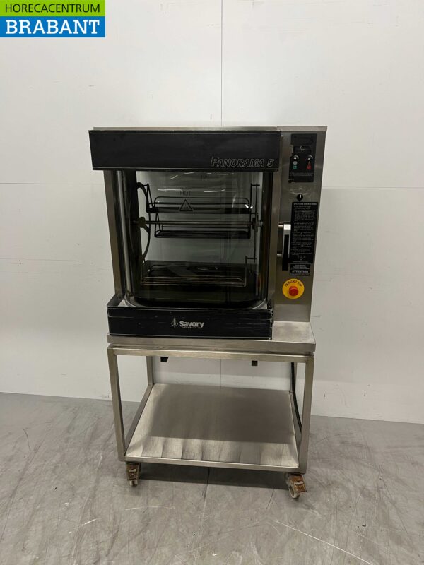 Gril à rôtisserie Savory Panorama 5 en acier inoxydable 3 paniers 400V Catering