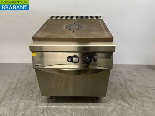 Zanussi inox Table de cuisson lisse avec four 80 cm GAS Horeca