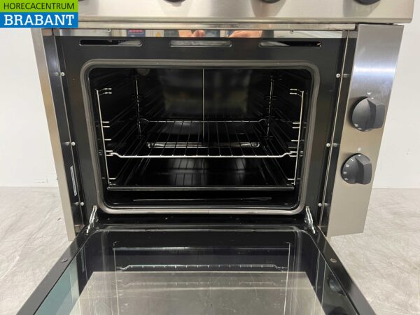 Fourneau Tecnoinox en acier inoxydable 4 brûleurs avec four 70 cm GAS Horeca – Image 4