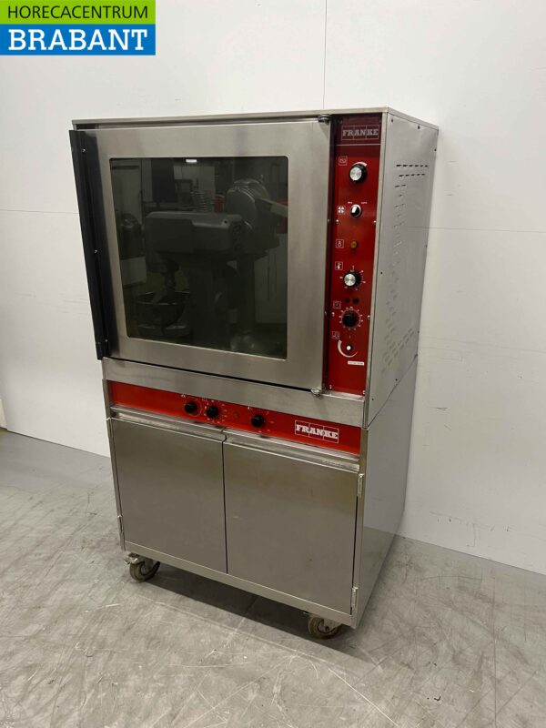 Stainless steel Mobile Franke Bake-off oven with proofing cabinet 60/40 cm 400V Horeca – Image 2