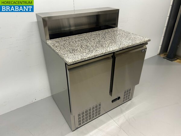 Table à pizza en acier inoxydable Table à pizza Saladette 90 cm 230V Horeca – Image 3