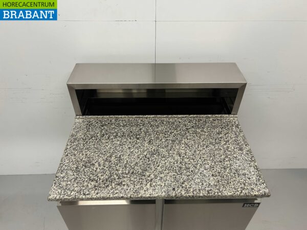 Table à pizza en acier inoxydable Table à pizza Saladette 90 cm 230V Horeca – Image 4