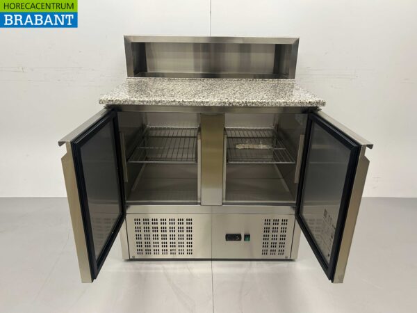 Table à pizza en acier inoxydable Table à pizza Saladette 90 cm 230V Horeca – Image 5