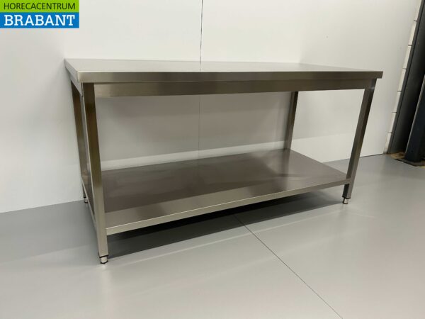 Table de travail en acier inoxydable Basic-line 160 x 70 x 85 cm Restauration – Image 2