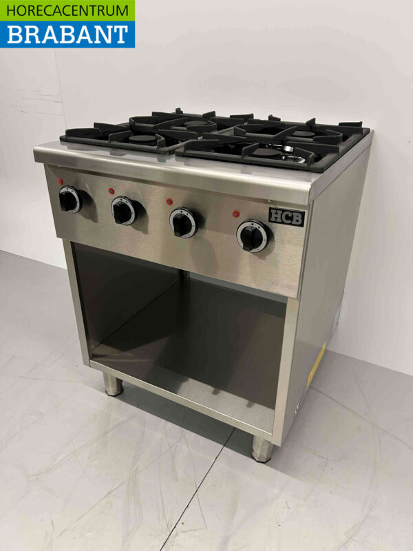 HCB acier inoxydable Cuisinière à gaz 4 brûleurs Série 700 70 cm 24 kW Horeca – Image 2
