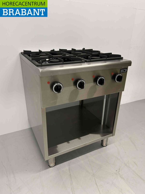 HCB acier inoxydable Cuisinière à gaz 4 brûleurs Série 700 70 cm 24 kW Horeca – Image 3