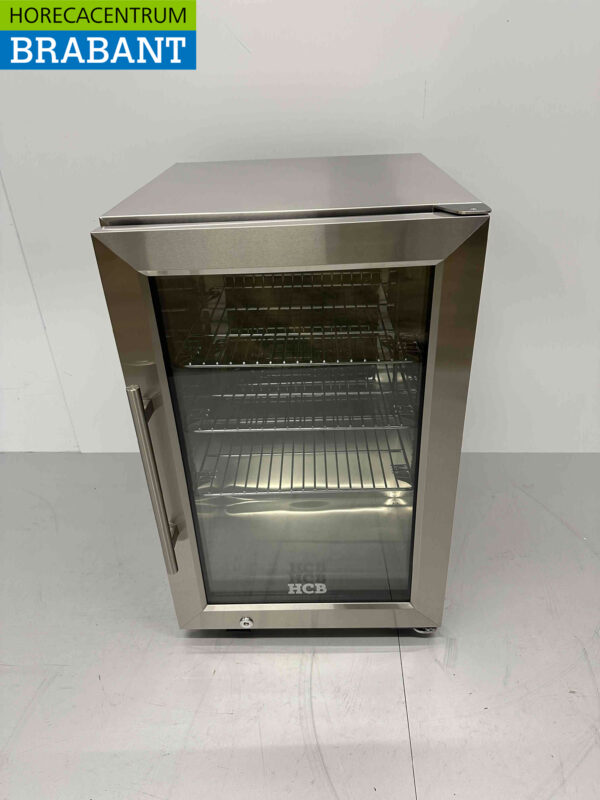 Bar réfrigéré en acier inoxydable pour l'extérieur Portes vitrées pliantes 63 litres 43 cm 230V Horeca