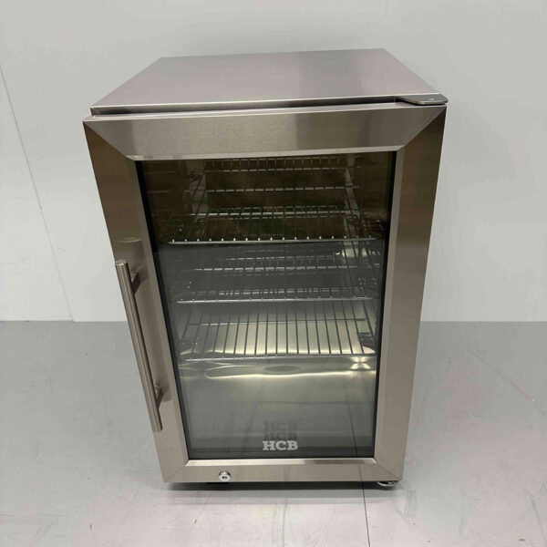 Bar réfrigéré en acier inoxydable pour l'extérieur Portes vitrées pliantes 63 litres 43 cm 230V Horeca