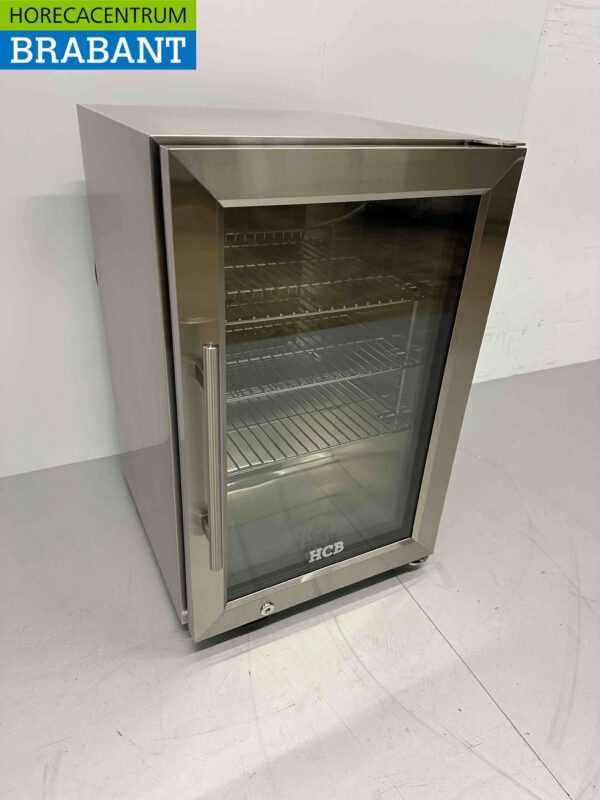 Bar réfrigéré en acier inoxydable pour l'extérieur Portes vitrées pliantes 63 litres 43 cm 230V Horeca – Image 2