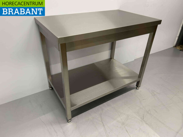 Table de travail HCB en acier inoxydable Basic-line 100 x 60 x 85 cm Restauration – Image 2