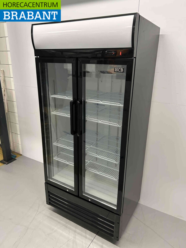 HCB Réfrigérateur à double porte en verre Réfrigérateur à boissons Portes pliantes 630 litres 230V Horeca – Image 3