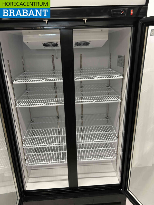 HCB Réfrigérateur à double porte en verre Réfrigérateur à boissons Portes pliantes 630 litres 230V Horeca – Image 4