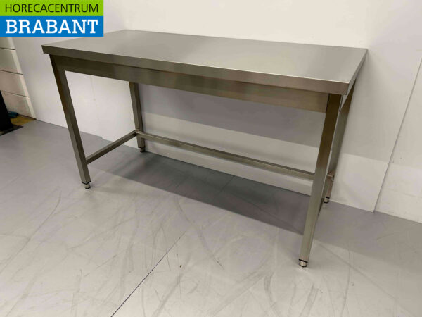 Table de travail HCB en acier inoxydable Basic-line 140 x 60 x 85 cm Restauration – Image 3