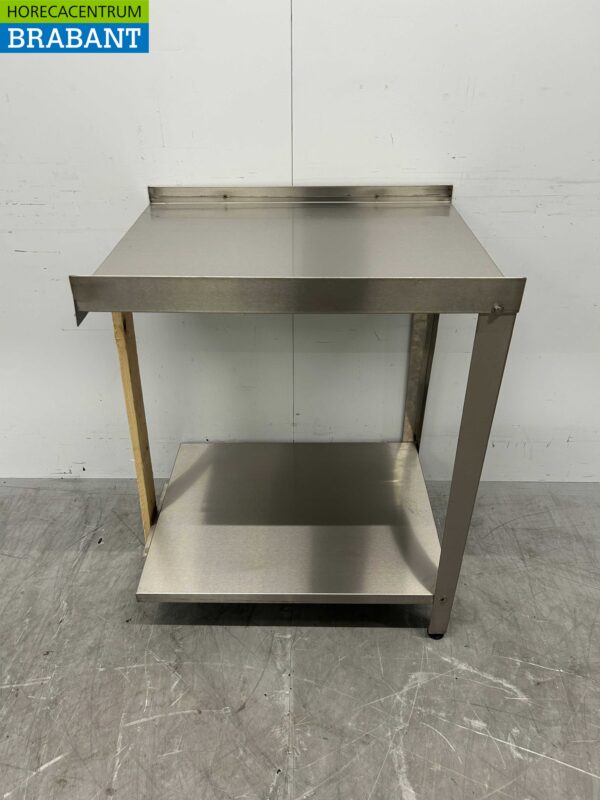 Acier inoxydable Table d'égouttage pour lave-vaisselle à passage 70 cm Horeca