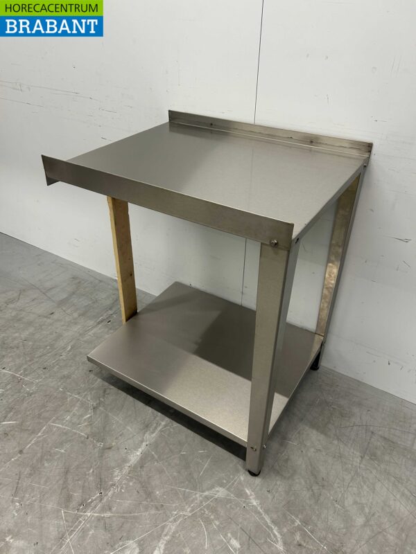 Acier inoxydable Table d'égouttage pour lave-vaisselle à passage 70 cm Horeca – Image 2